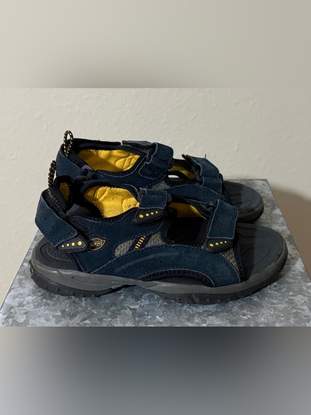 Dickies Kids Navy Blue Sport Sandals - Comfortable Adjustable Straps, Size 2